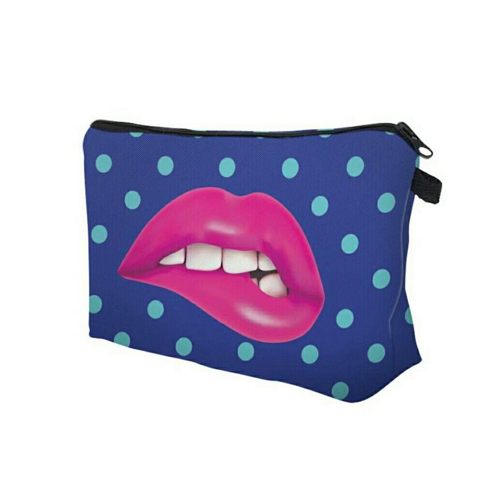 New Sexy Pink Biting Lip Make-up Bag